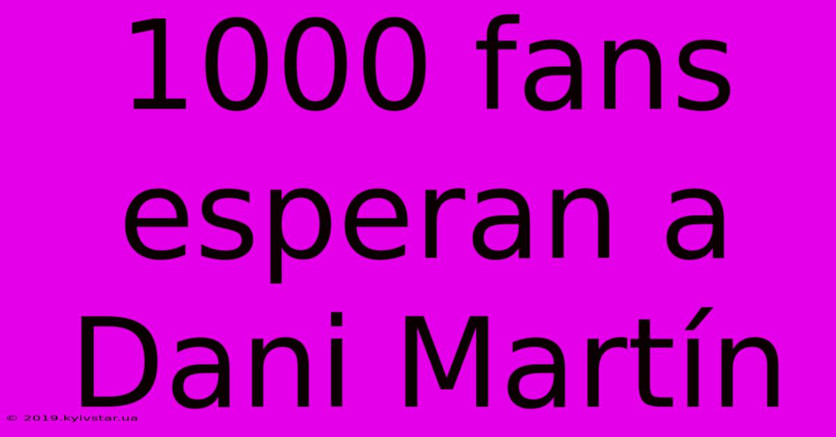 1000 Fans Esperan A Dani Martín