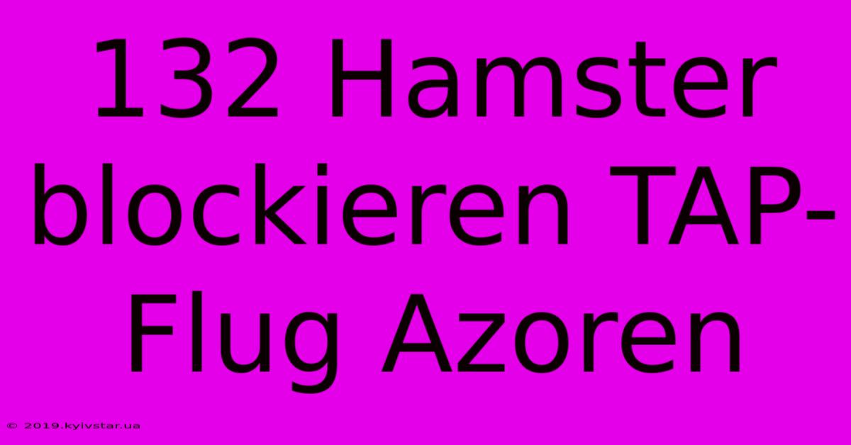 132 Hamster Blockieren TAP-Flug Azoren