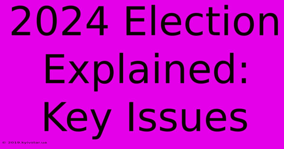 2024 Election Explained: Key Issues