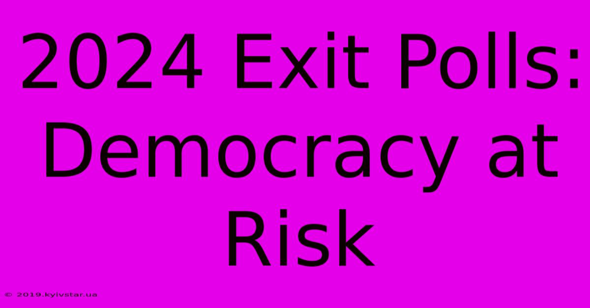 2024 Exit Polls: Democracy At Risk