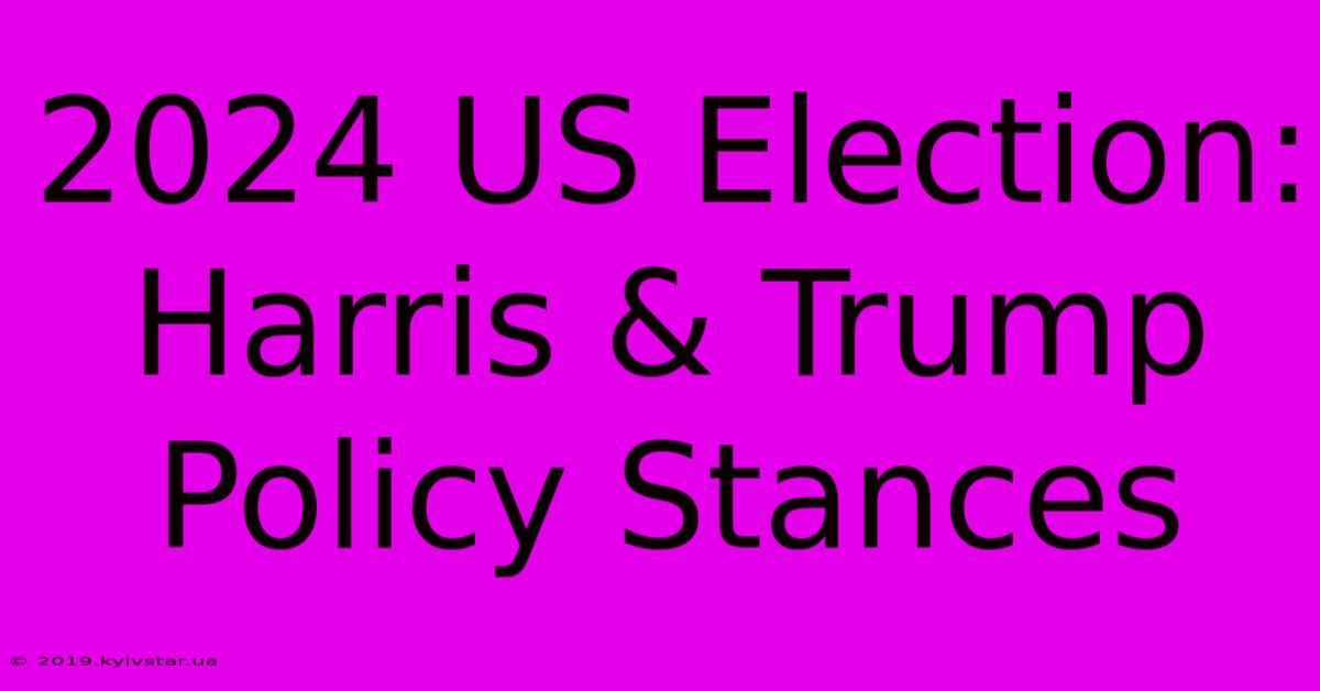 2024 US Election: Harris & Trump Policy Stances