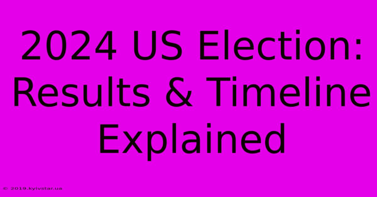 2024 US Election Results & Timeline Explained