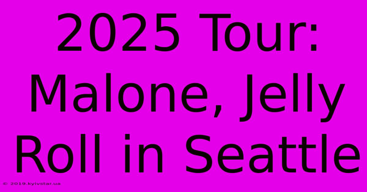 2025 Tour: Malone, Jelly Roll In Seattle