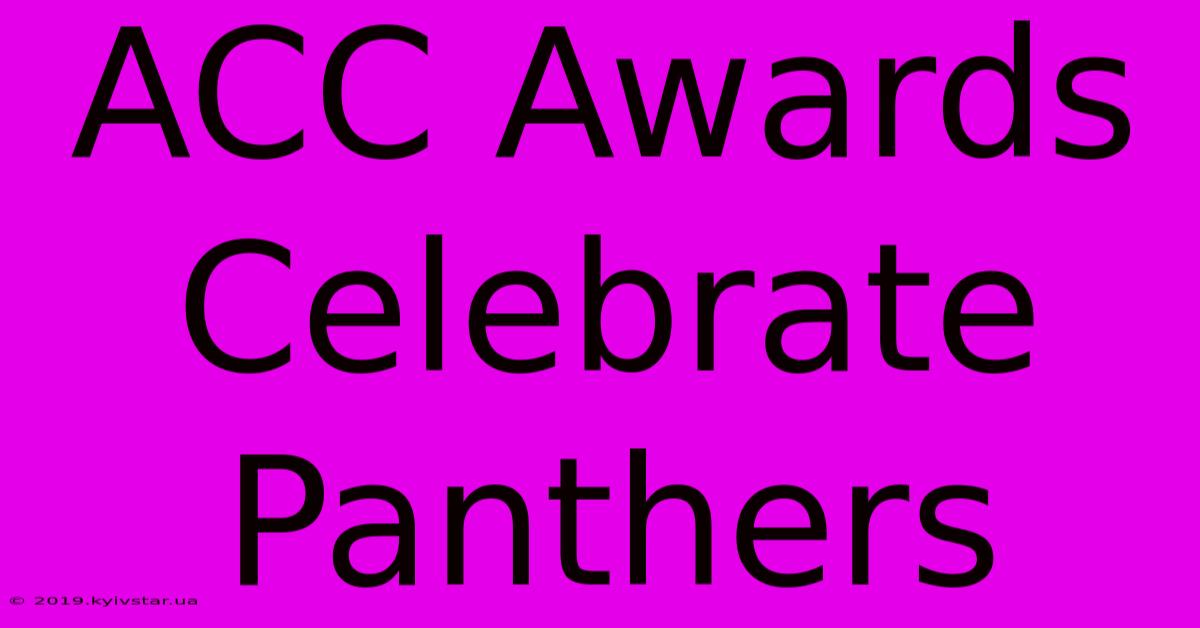 ACC Awards Celebrate Panthers