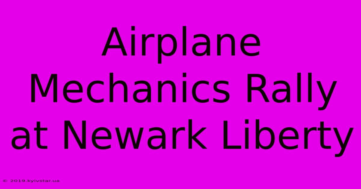 Airplane Mechanics Rally At Newark Liberty