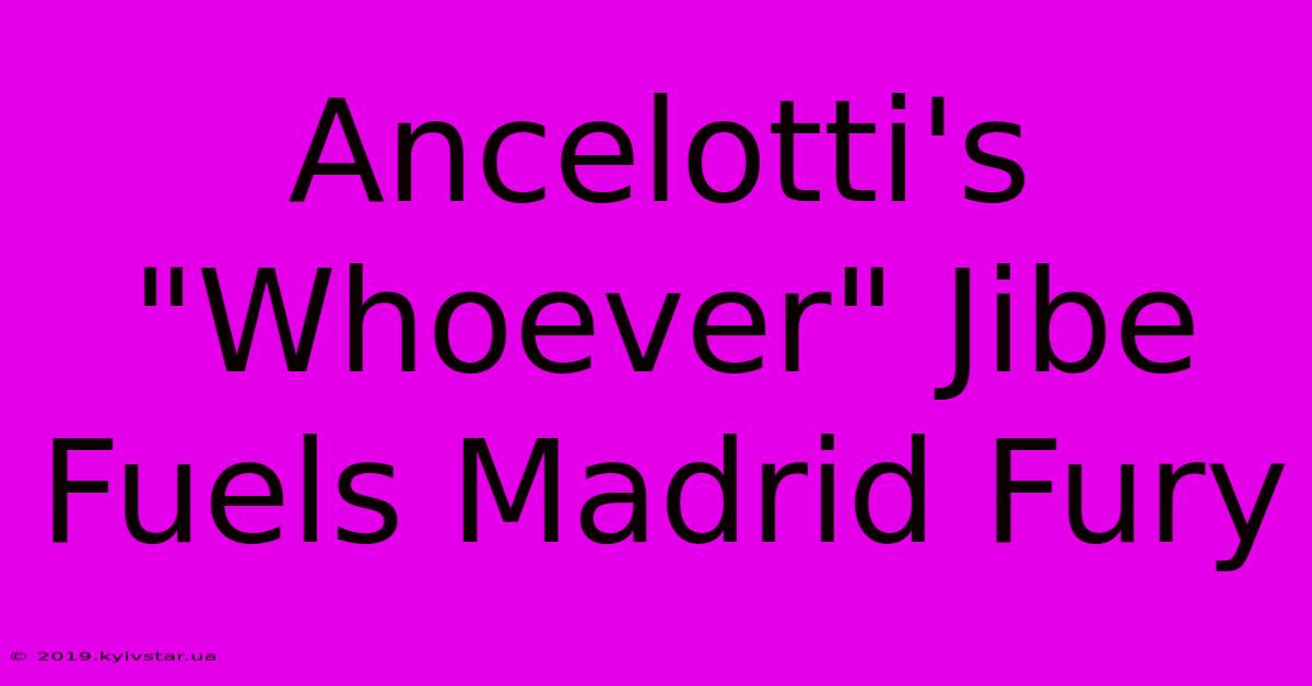 Ancelotti's 