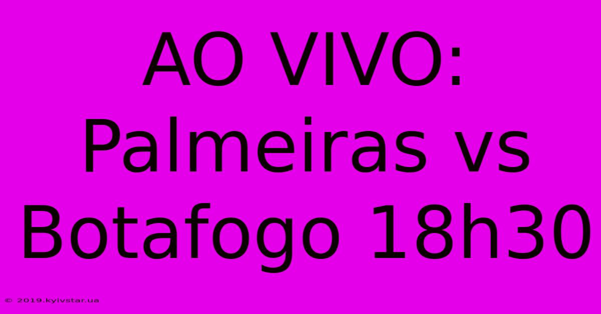 AO VIVO: Palmeiras Vs Botafogo 18h30