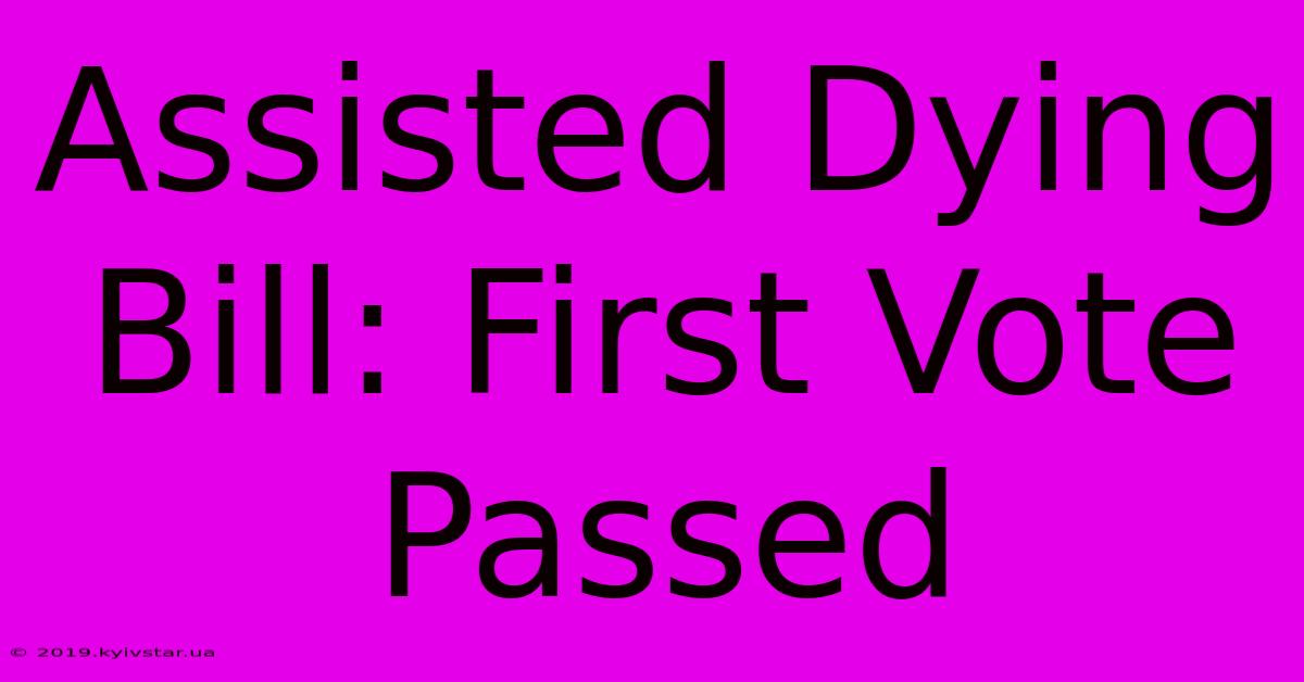 Assisted Dying Bill: First Vote Passed