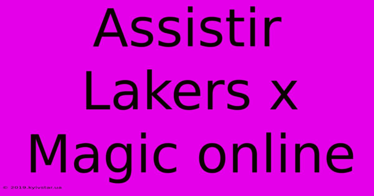 Assistir Lakers X Magic Online