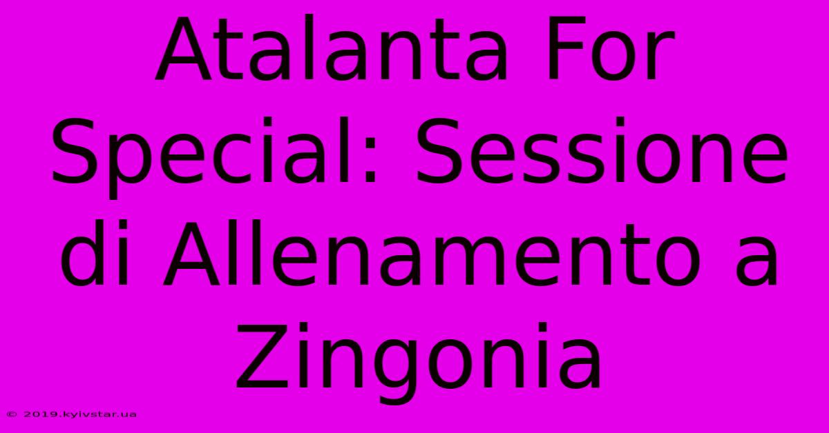 Atalanta For Special: Sessione Di Allenamento A Zingonia