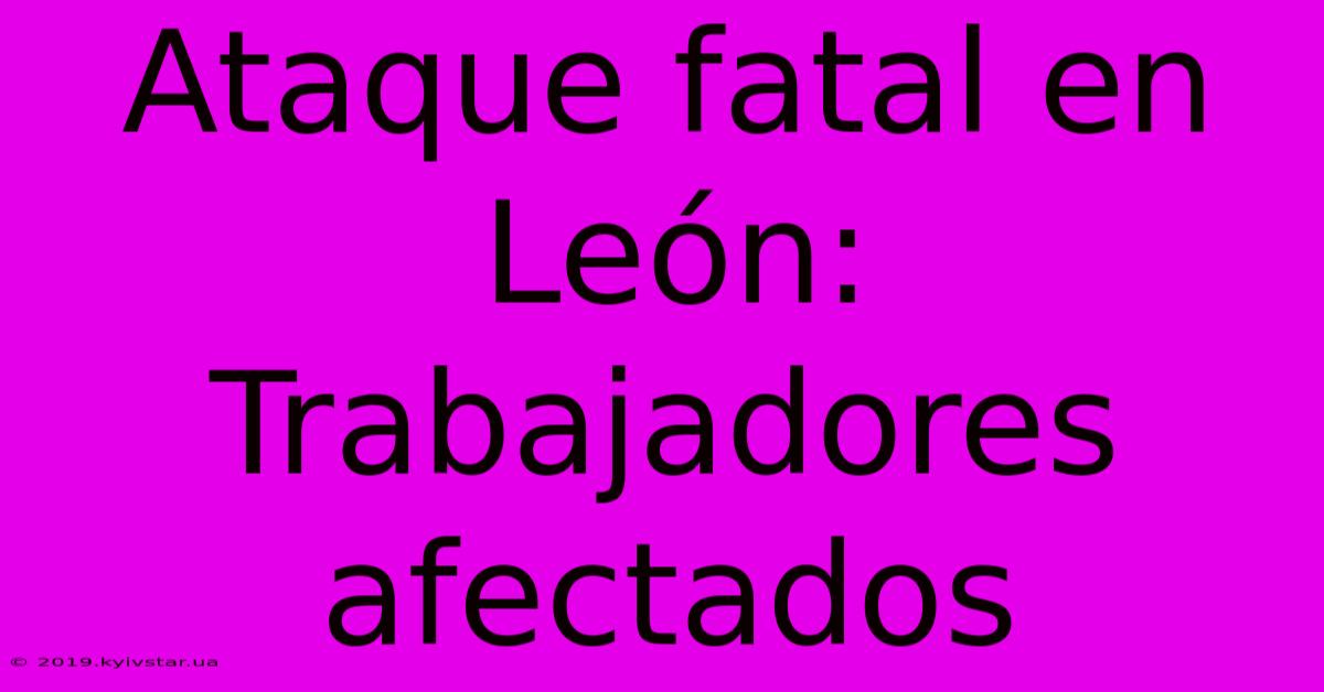 Ataque Fatal En León: Trabajadores Afectados