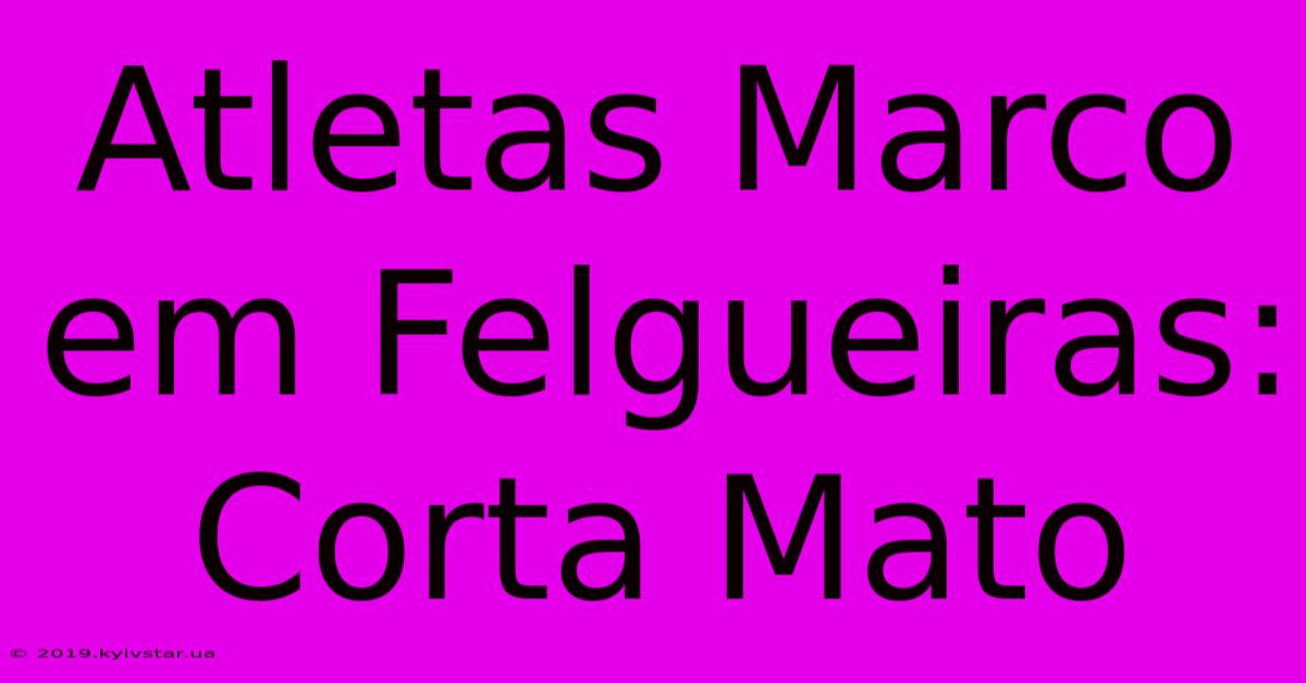 Atletas Marco Em Felgueiras: Corta Mato