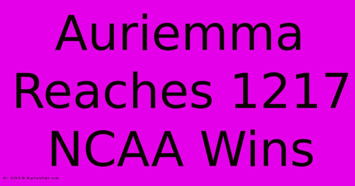 Auriemma Reaches 1217 NCAA Wins