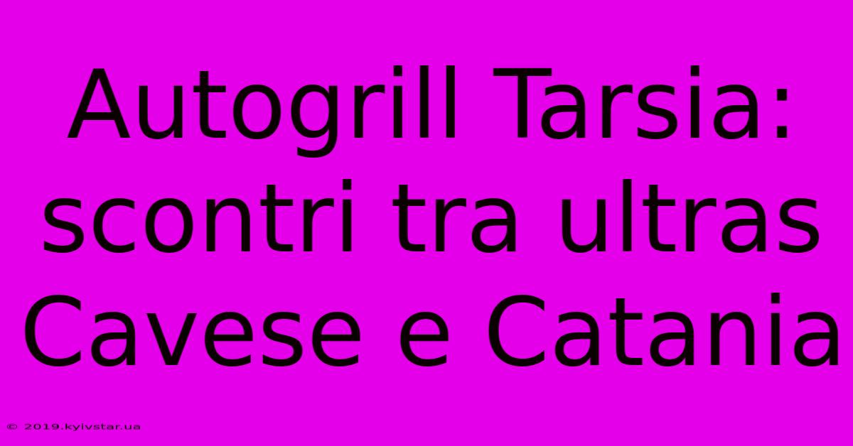 Autogrill Tarsia: Scontri Tra Ultras Cavese E Catania