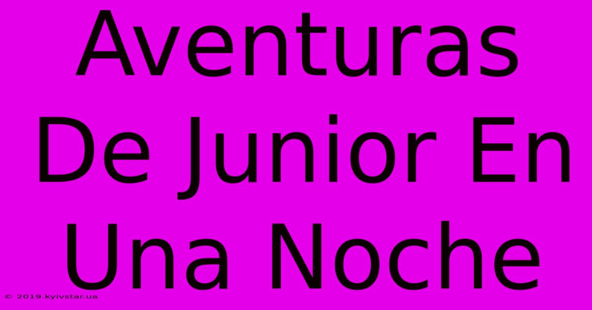 Aventuras De Junior En Una Noche 