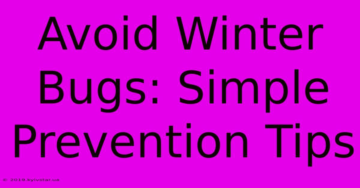 Avoid Winter Bugs: Simple Prevention Tips