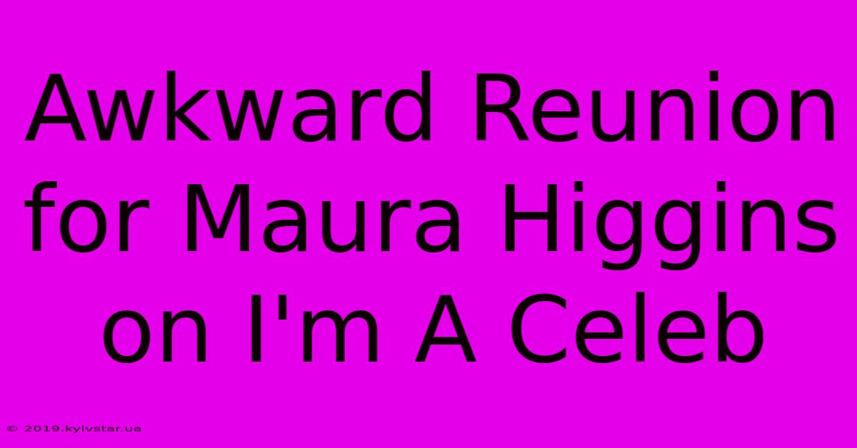 Awkward Reunion For Maura Higgins On I'm A Celeb