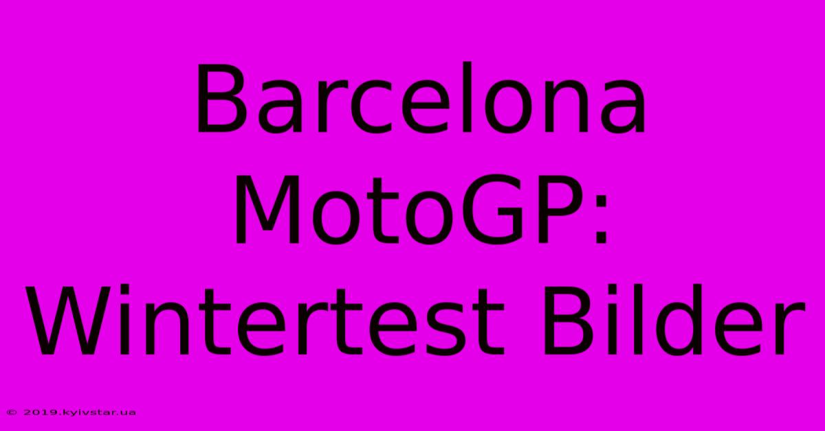 Barcelona MotoGP: Wintertest Bilder