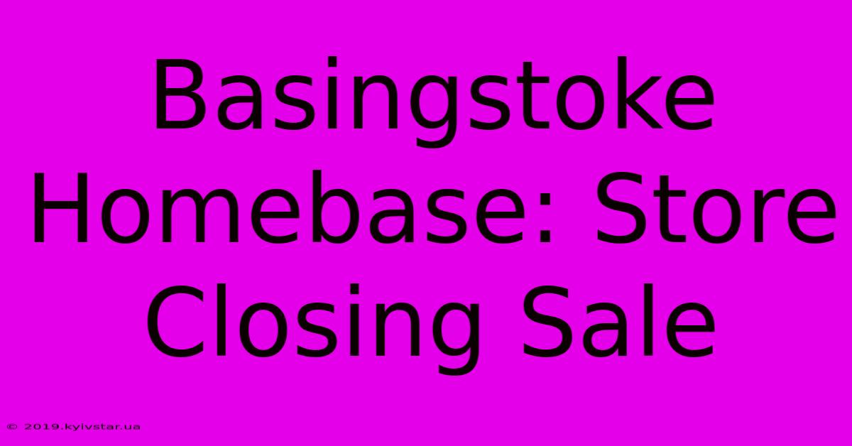 Basingstoke Homebase: Store Closing Sale