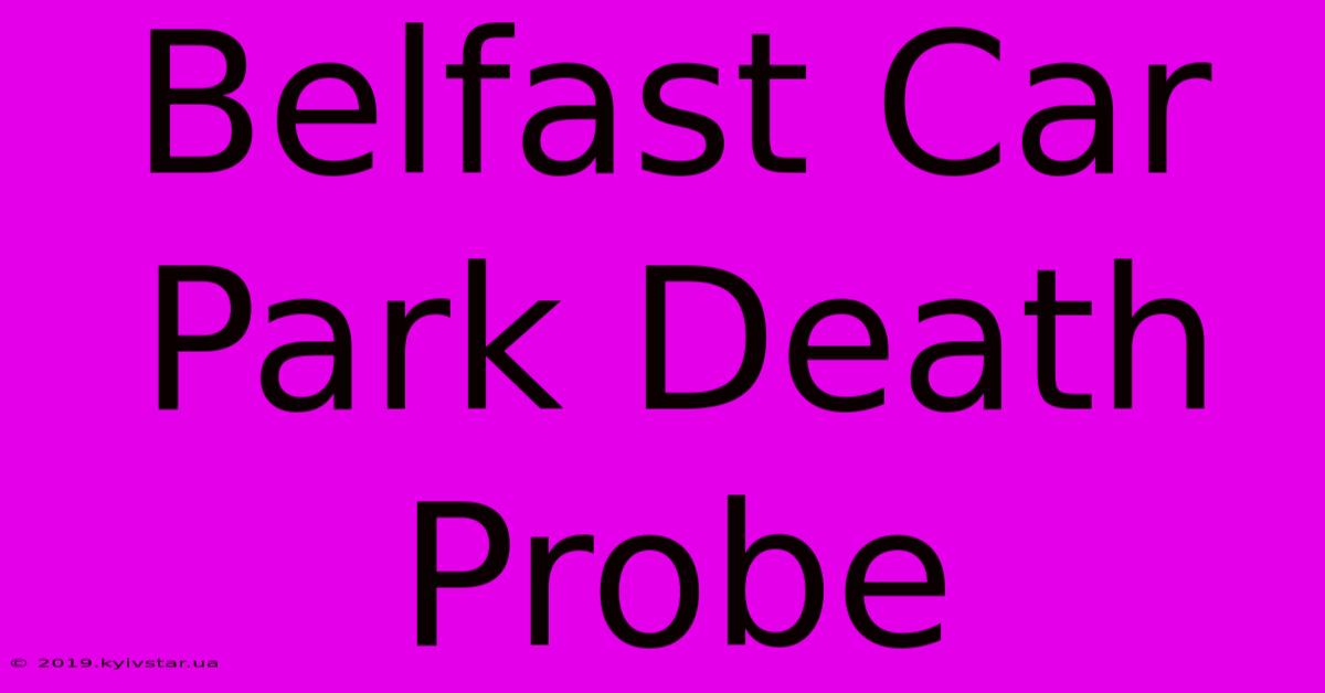 Belfast Car Park Death Probe