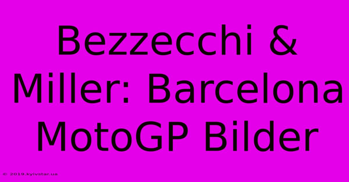 Bezzecchi & Miller: Barcelona MotoGP Bilder