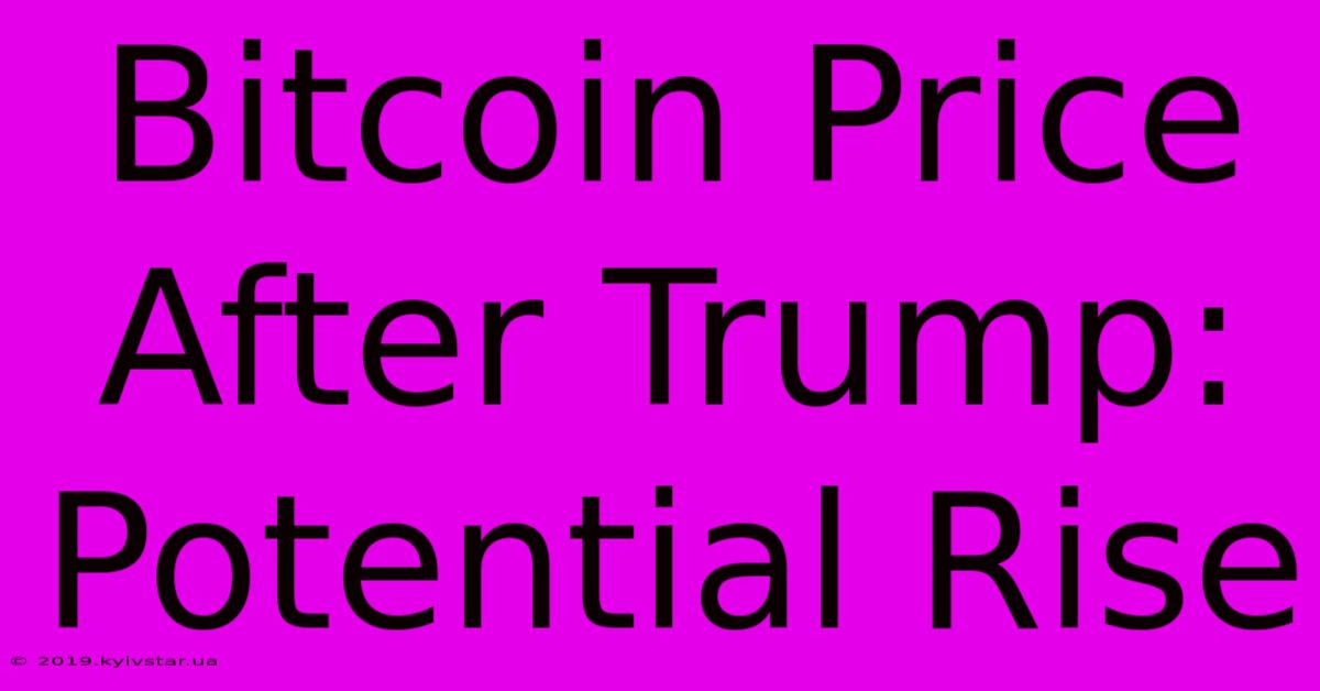 Bitcoin Price After Trump: Potential Rise