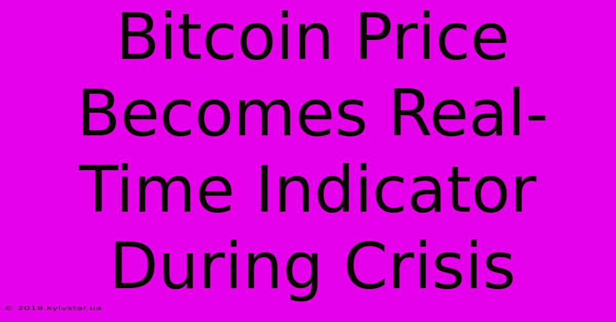 Bitcoin Price Becomes Real-Time Indicator During Crisis 