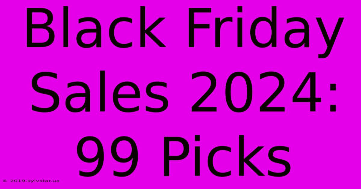 Black Friday Sales 2024: 99 Picks