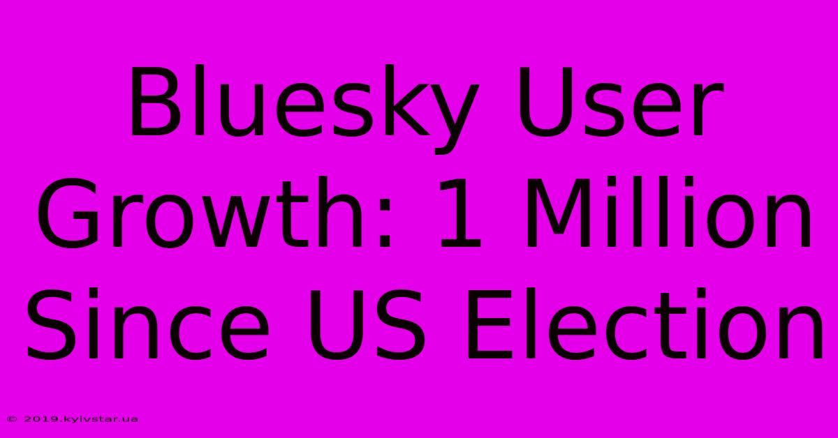 Bluesky User Growth: 1 Million Since US Election