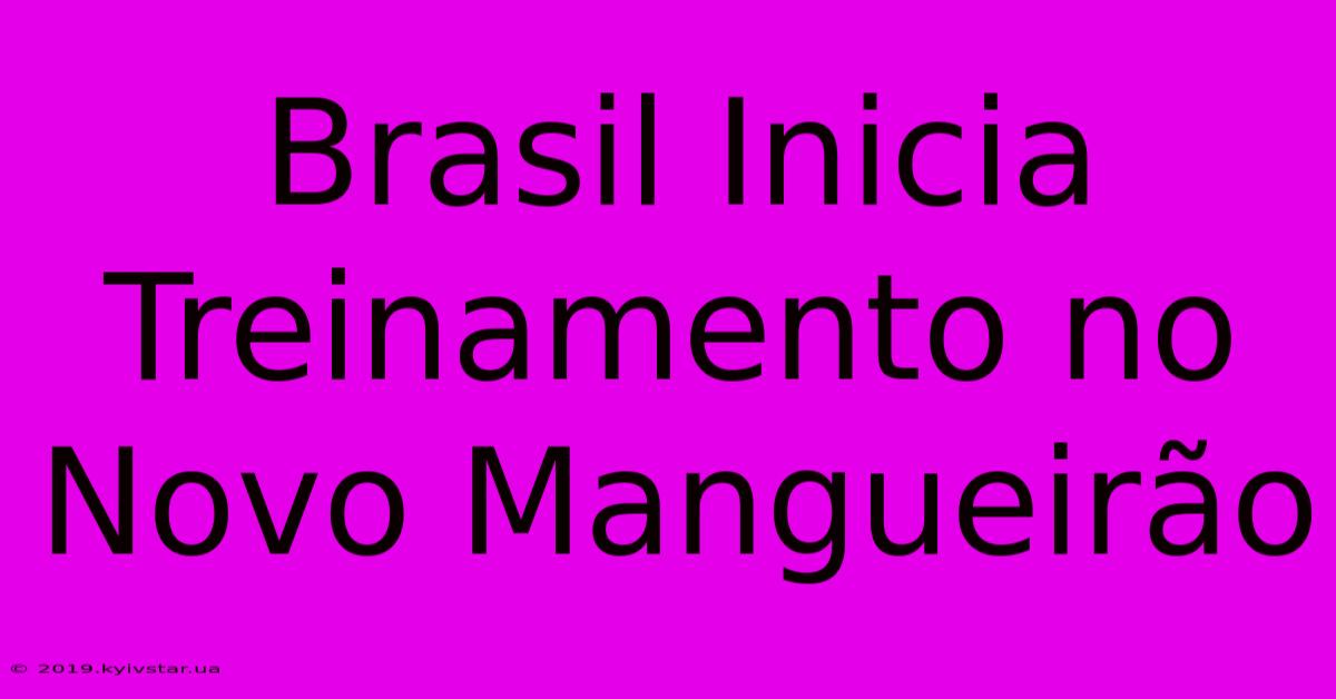 Brasil Inicia Treinamento No Novo Mangueirão 