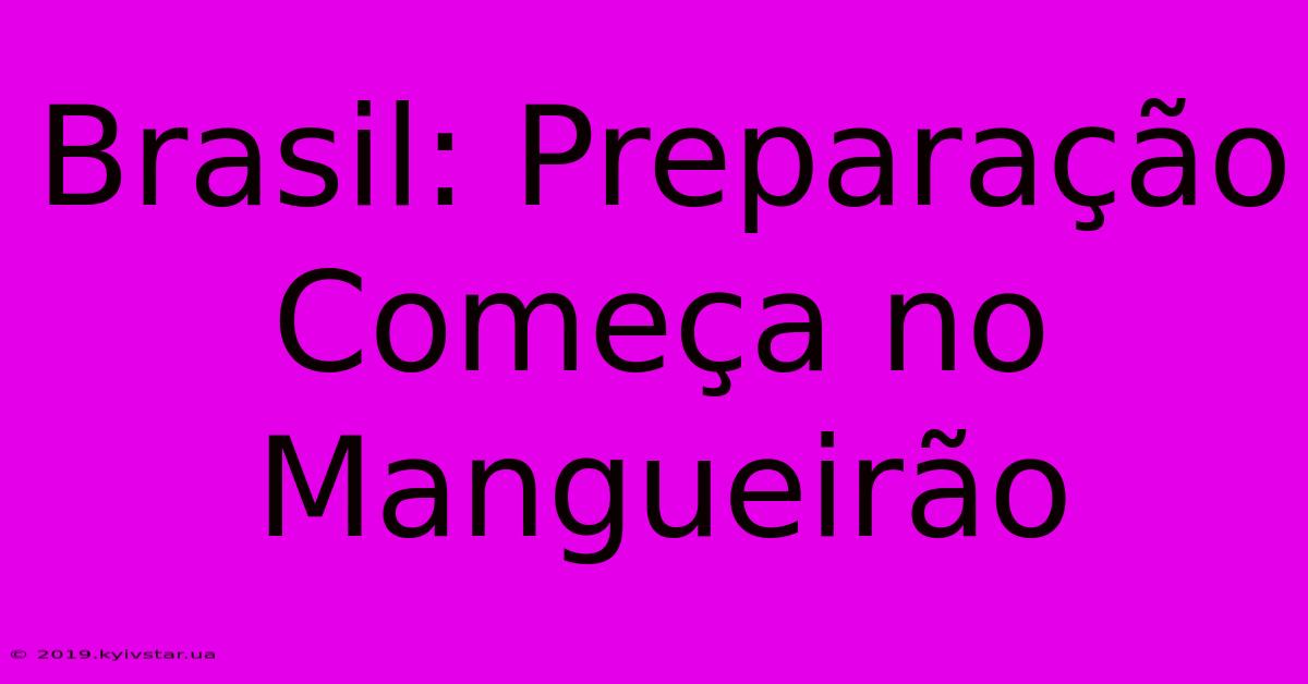 Brasil: Preparação Começa No Mangueirão