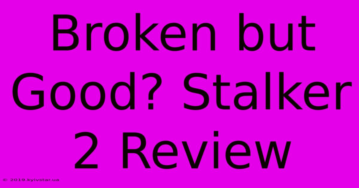 Broken But Good? Stalker 2 Review