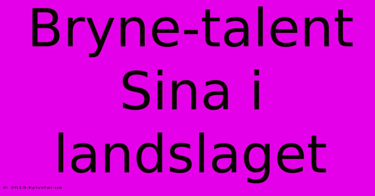 Bryne-talent Sina I Landslaget