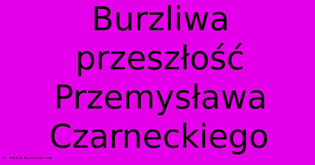 Burzliwa Przeszłość Przemysława Czarneckiego