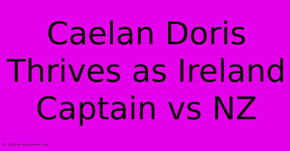 Caelan Doris Thrives As Ireland Captain Vs NZ