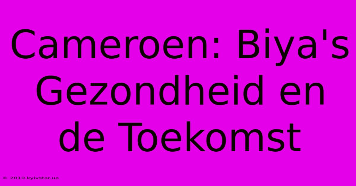 Cameroen: Biya's Gezondheid En De Toekomst 