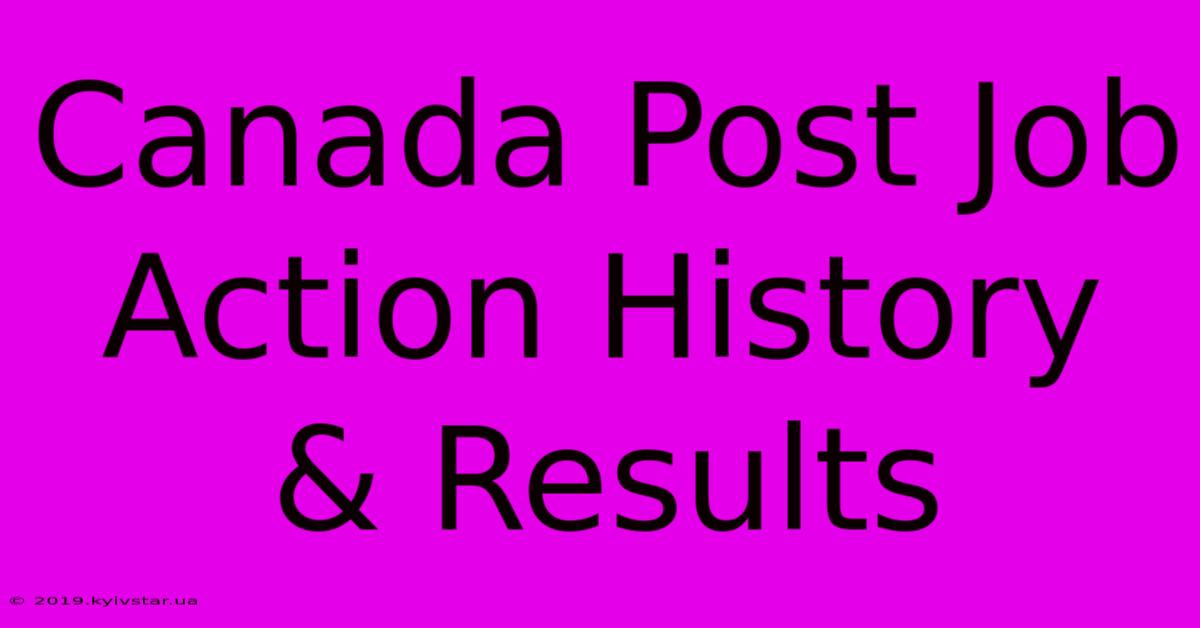 Canada Post Job Action History & Results