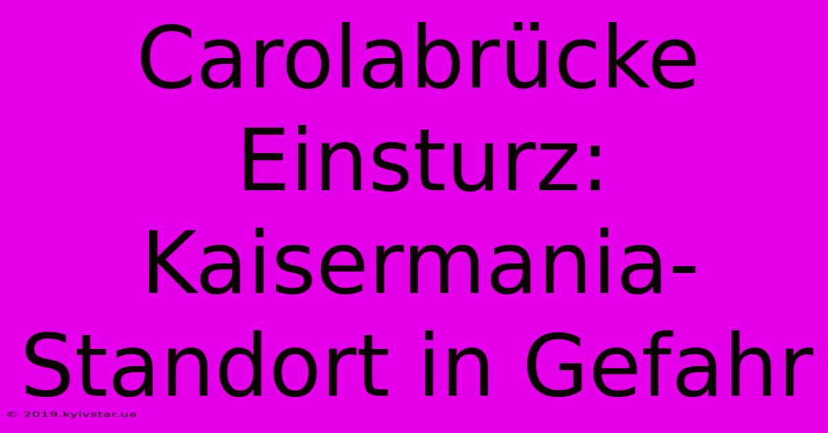 Carolabrücke Einsturz: Kaisermania-Standort In Gefahr