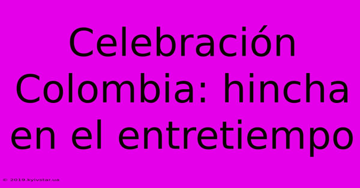 Celebración Colombia: Hincha En El Entretiempo