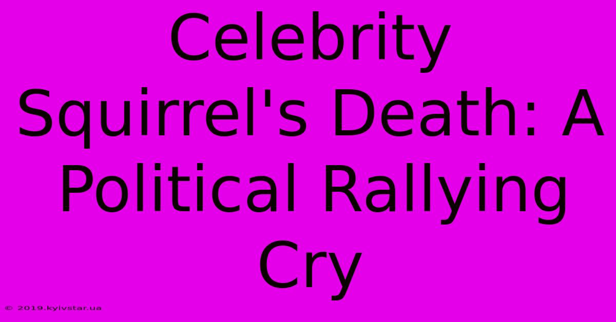 Celebrity Squirrel's Death: A Political Rallying Cry