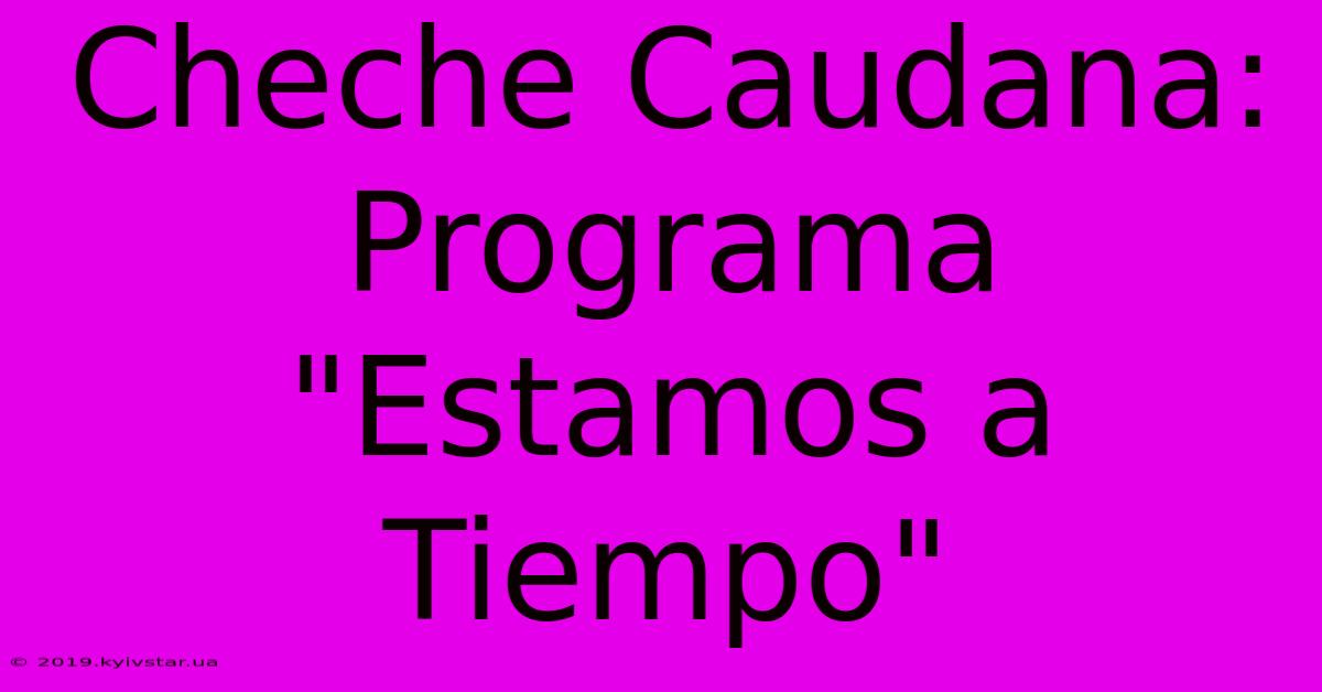 Cheche Caudana: Programa 