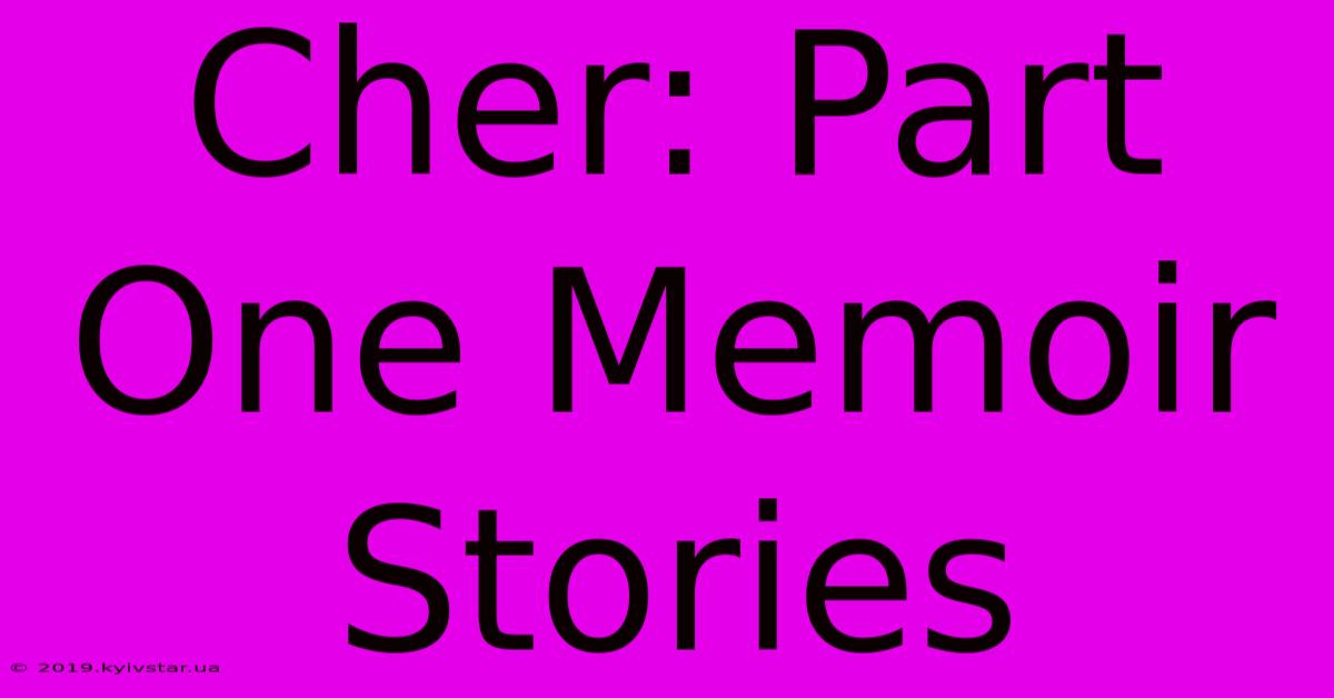 Cher: Part One Memoir Stories