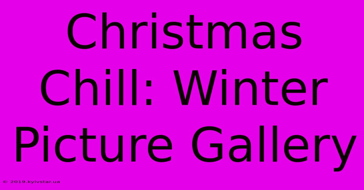 Christmas Chill: Winter Picture Gallery