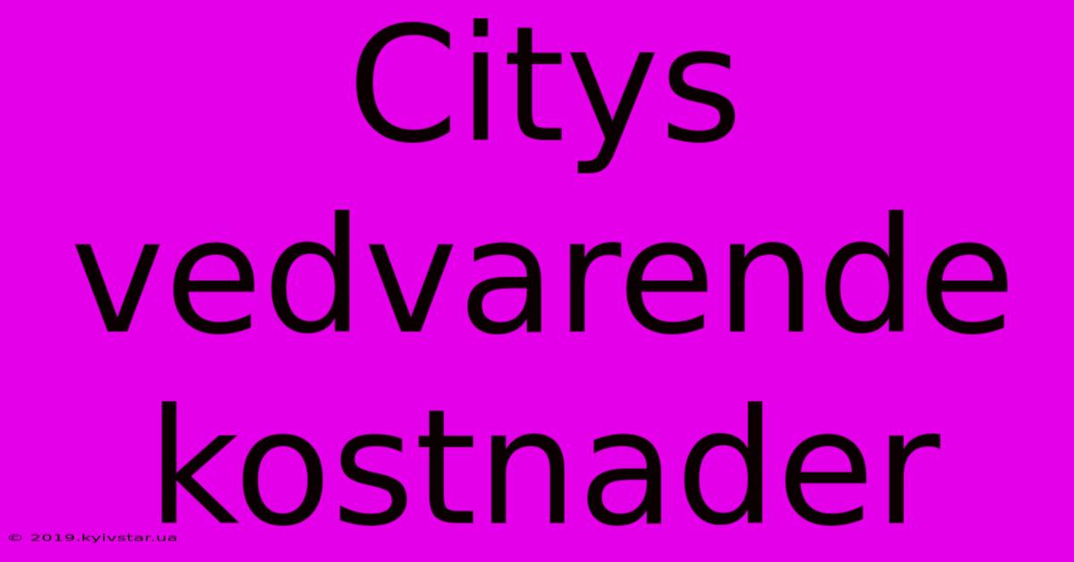 Citys Vedvarende Kostnader