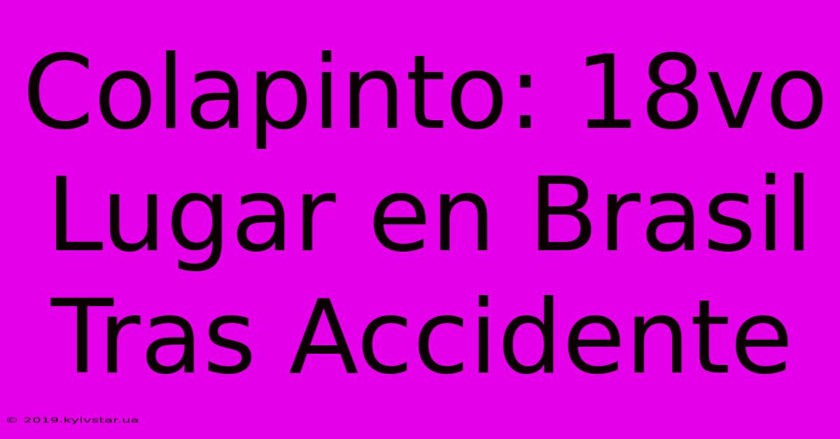 Colapinto: 18vo Lugar En Brasil Tras Accidente 