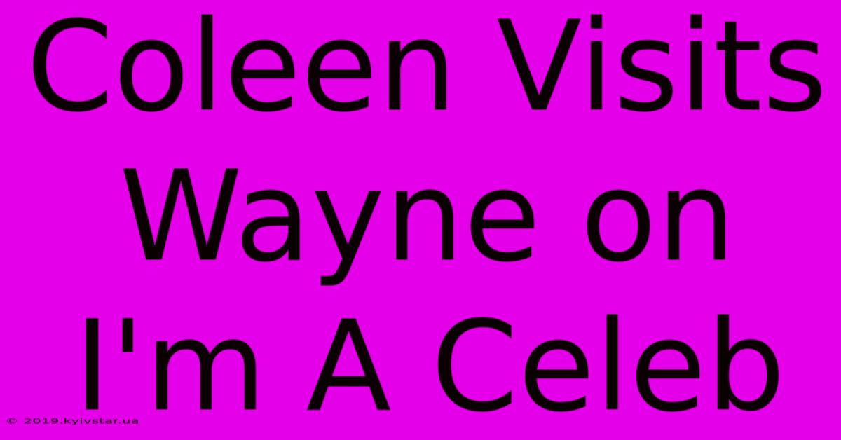 Coleen Visits Wayne On I'm A Celeb