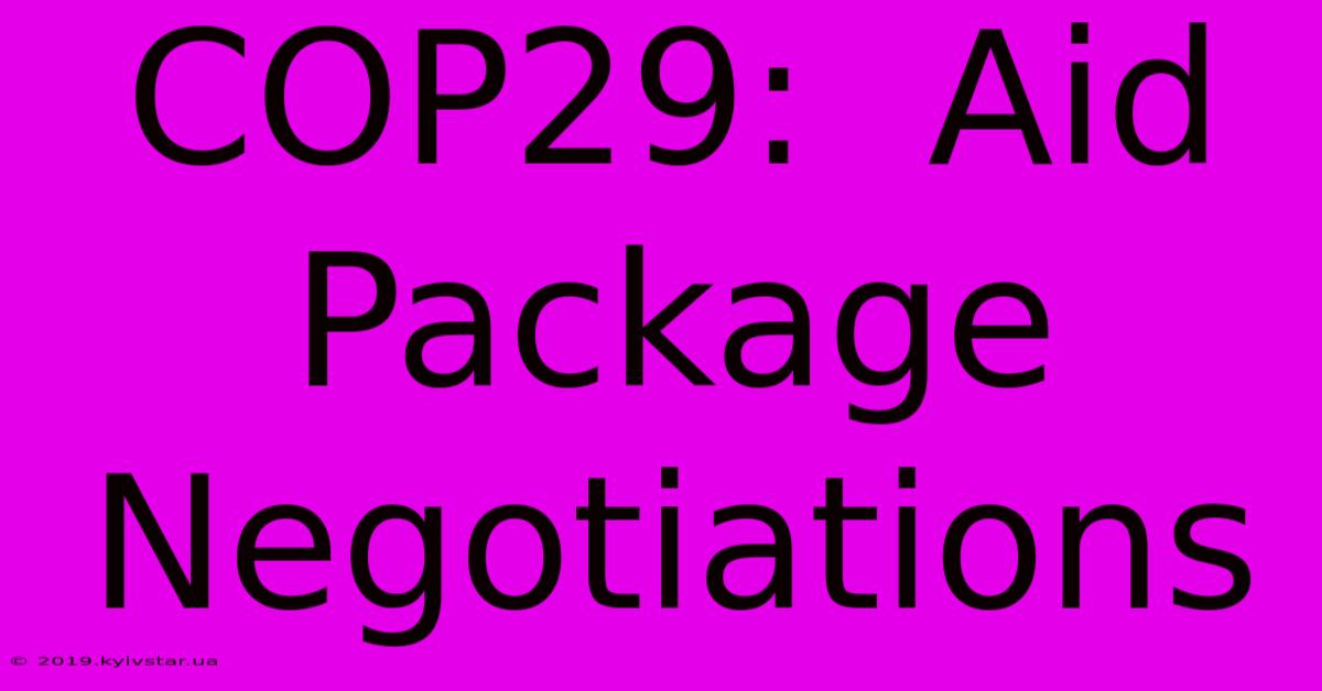 COP29:  Aid Package Negotiations