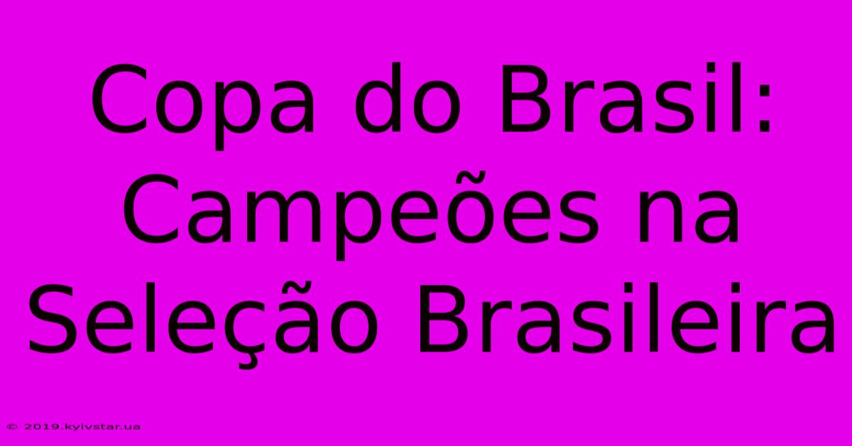 Copa Do Brasil: Campeões Na Seleção Brasileira 