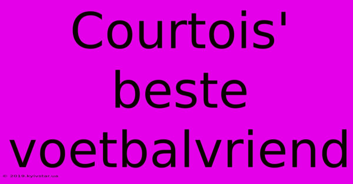 Courtois' Beste Voetbalvriend