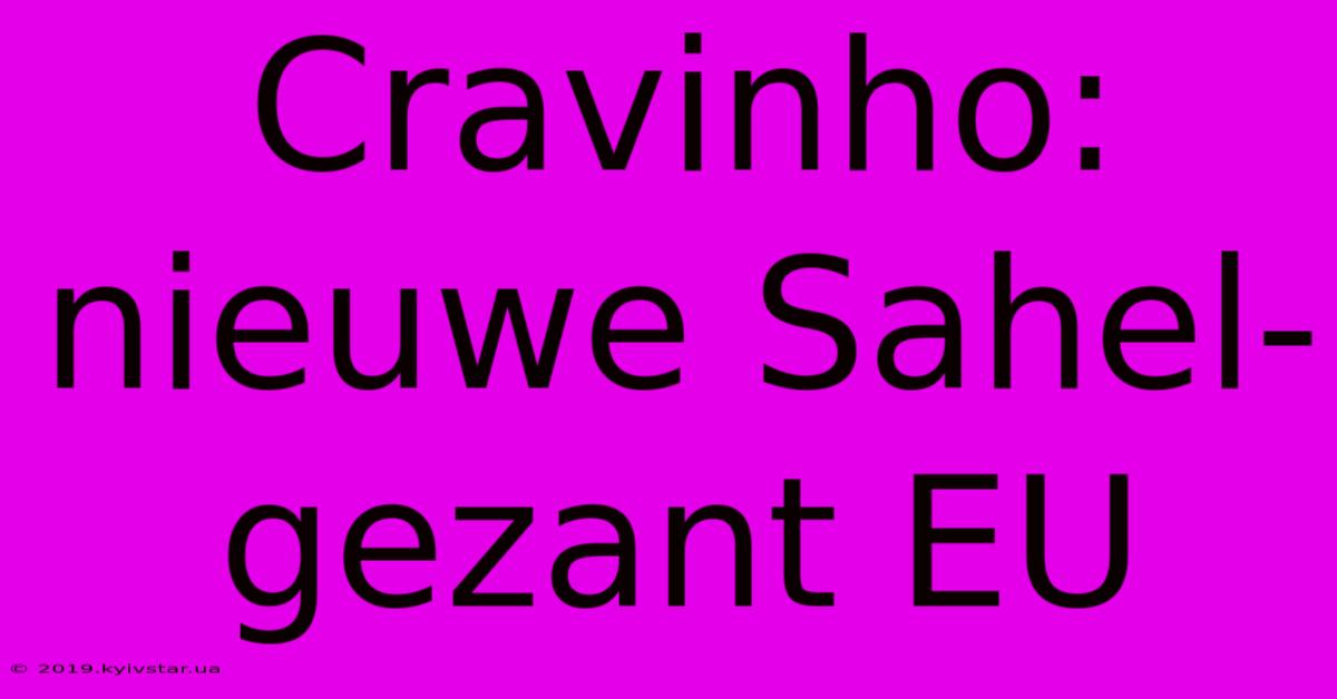 Cravinho: Nieuwe Sahel-gezant EU